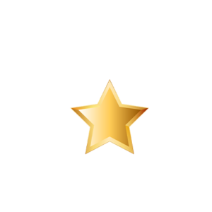 Gold star, icon for 10 year gala gold sponsor package